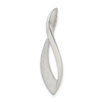 Sterling Silver Polished & Satin Twisted Chain Slide Pendant view 1
