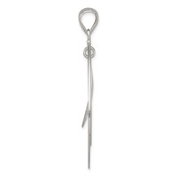 Sterling Silver Polished and Textured Teardrop Pendant view 2