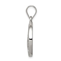 Sterling Silver Polished Round Tree Pendant view 2