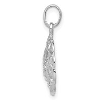 Sterling Silver Rhodium-plated Polished Celtic Pendant view 2