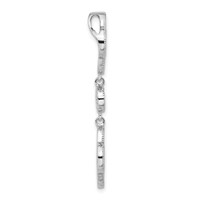 Sterling Silver Polished Fancy CZ Chain Slide view 2
