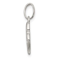 Sterling Silver Polished Mother and Baby Heart Charm view 2