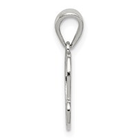 Sterling Silver Polished Hearts Pendant view 2