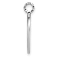 Sterling Silver Rhodium-plated Heart Pendant view 2