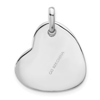 Sterling Silver & Black Enamel Satin CZ Love Hearts Pendant view 4