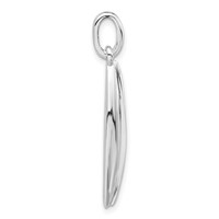 Sterling Silver Polished CZ Pendant view 2