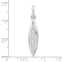 Sterling Silver Polished CZ Pendant view 3