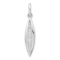 Sterling Silver Polished CZ Pendant view 1