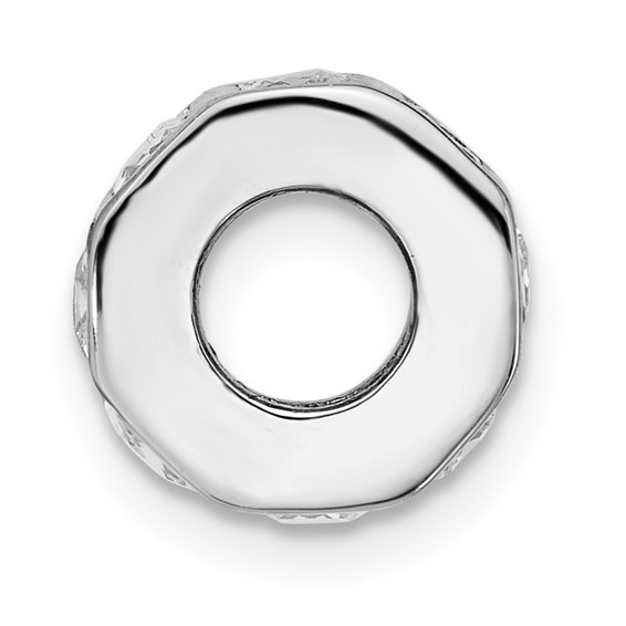 Sterling Silver Polished CZ Bead