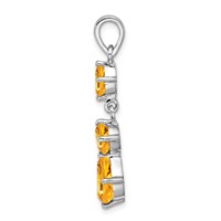 Sterling Silver Rhodium-plated Citrine Pendant view 2