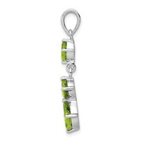 Sterling Silver Rhodium-plated Peridot Pendant view 2