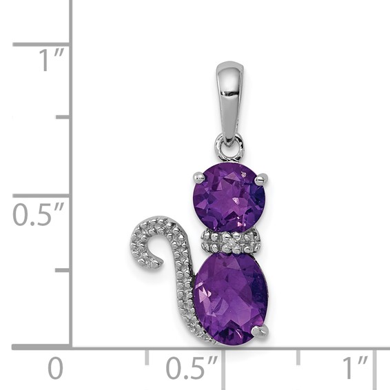 Gemstone & Diamond Cat Pendants