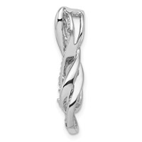 Sterling Silver Rhodium Diam. Infinity Symbol Slide Pendant view 2