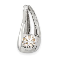 Sterling Silver Pendant with CZ 7-8mm FW Cultured Button Pearl view 4