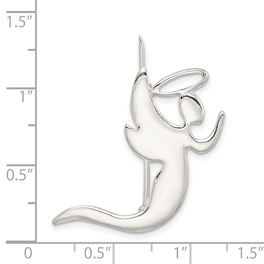 Sterling Silver Angel Kneeling in Prayer Pin (QP466)