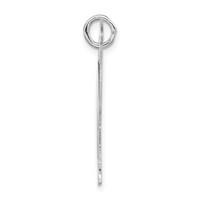 Sterling Silver Polished Engraveable Small Grey Hound Disc Charm view 2