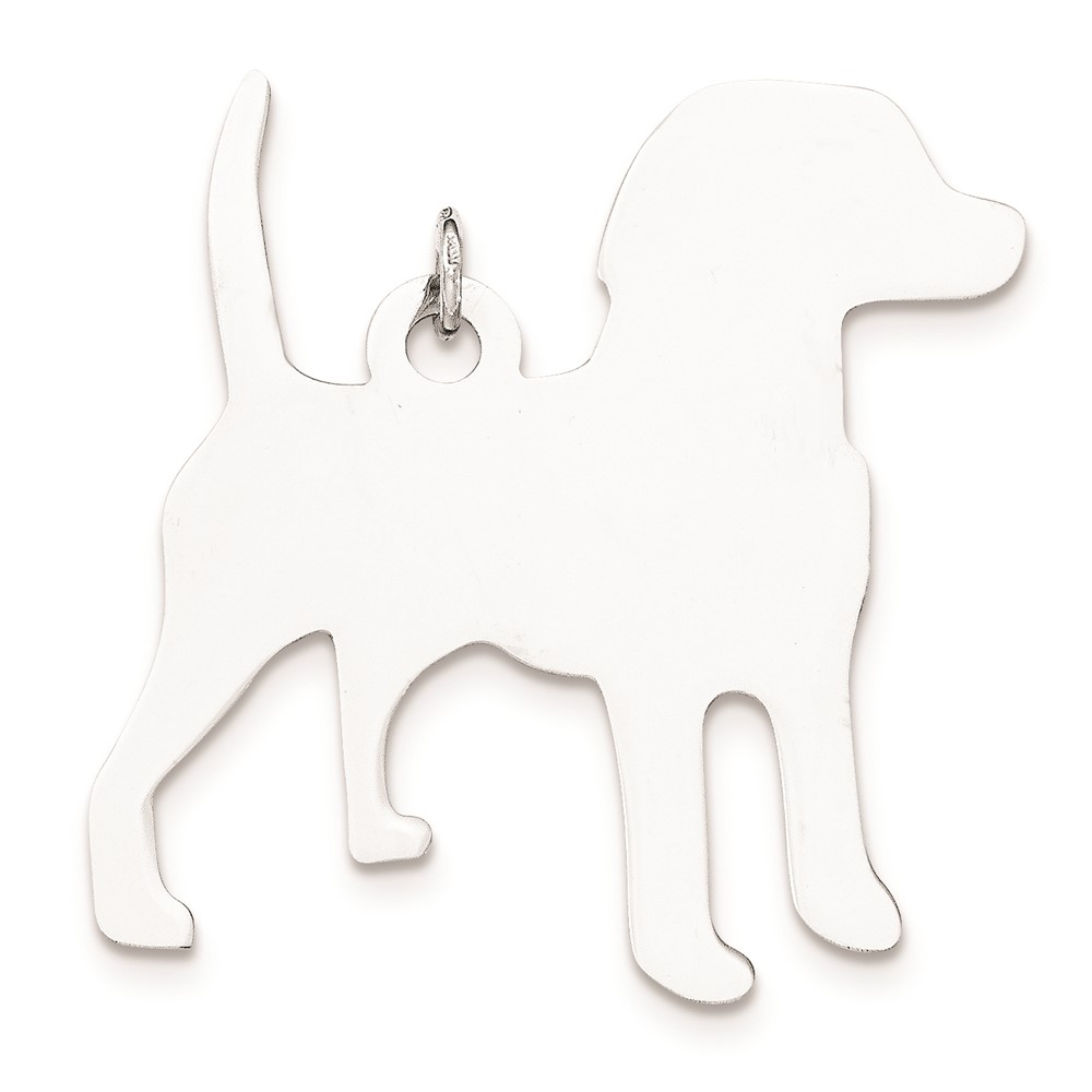 SS Toni Tails Engraveable Large Beagle Disc Charm