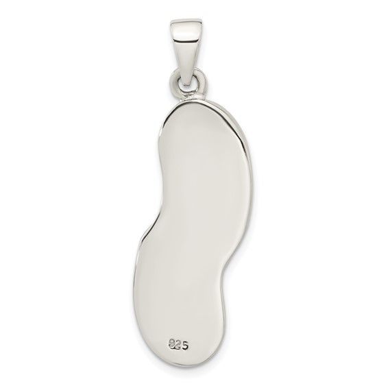 Sterling Silver Onyx and Mother of Pearl Pendant