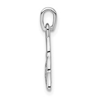 Sterling Silver Rhodium-plated Polished Trinity Knot Pendant view 2