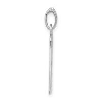 Sterling Silver Rhodium-plated Polished Tree Cut-out Rectangular Charm view 2