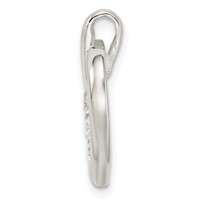 Sterling Silver Polished with CZ Heart Slide view 2