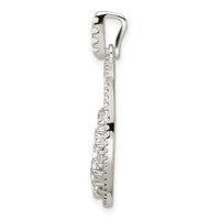 Sterling Silver CZ Circle Pendant view 2