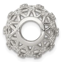 Sterling Silver CZ Slide Pendant view 2
