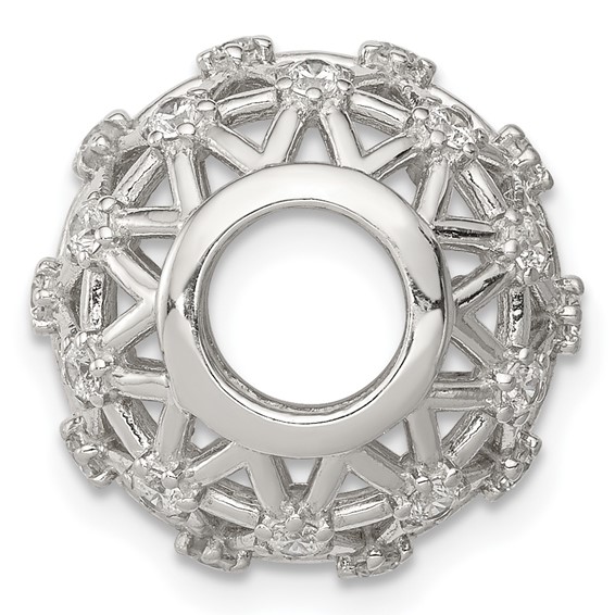 Sterling Silver CZ Slide Pendant