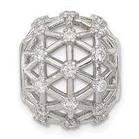 Sterling Silver CZ Slide Pendant view 4