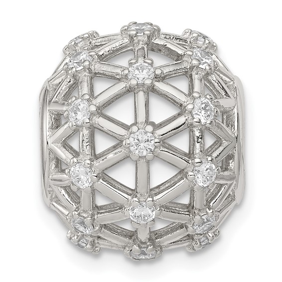 Sterling Silver CZ Slide Pendant