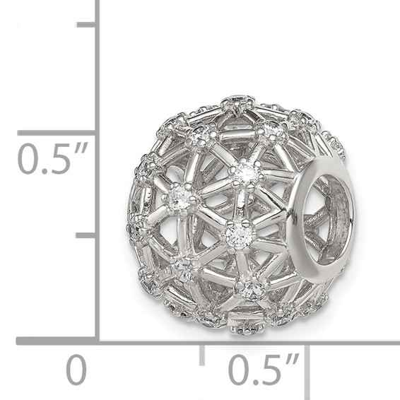 Sterling Silver CZ Slide Pendant