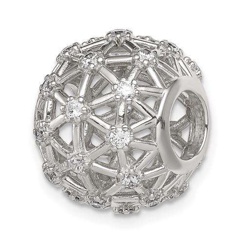 Sterling Silver CZ Slide Pendant
