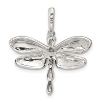 Sterling Silver Abalone Dragonfly Pendant view 3