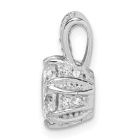 Sterling Silver Rhodium-plated CZ Pendant view 2