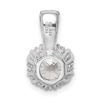 Sterling Silver Rhodium-plated CZ Pendant view 3
