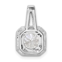 Sterling Silver Rhodium-platedCZ Halo Pendant view 3