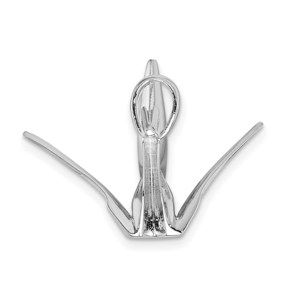 Sterling Silver Rhodium-plated Origami Crane Pendant (QP5067)