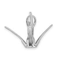 Sterling Silver Rhodium-plated Origami Crane Pendant view 2
