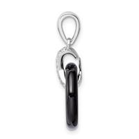 Sterling Silver Rhodium Plated CZ Pendant view 2