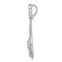 Sterling Silver Rhodium Plated CZ Pendant view 2