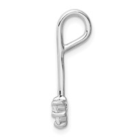 Sterling Silver Rhodium-plated CZ Arrow Pendant Slide view 2