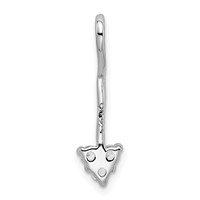 Sterling Silver Rhodium-plated CZ Arrow Pendant Slide view 3