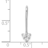 Sterling Silver Rhodium-plated CZ Arrow Pendant Slide view 4