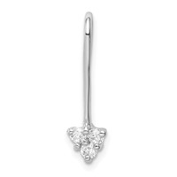 Sterling Silver Rhodium-plated CZ Arrow Pendant Slide view 1
