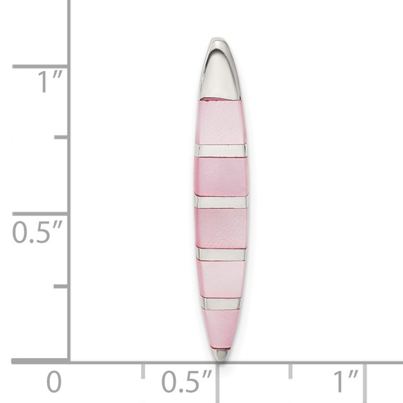 Sterling Silver Pink Mother of Pearl Pendant