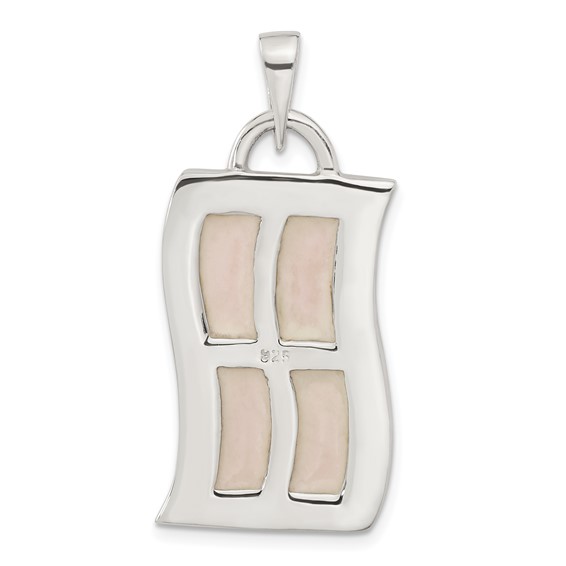 Sterling Silver Pink Mother of Pearl Pendant