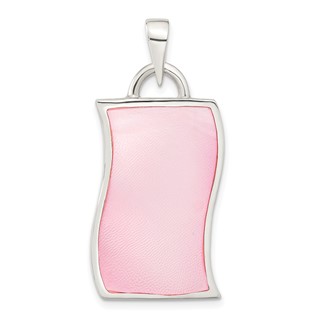 Sterling Silver Pink Mother of Pearl Pendant