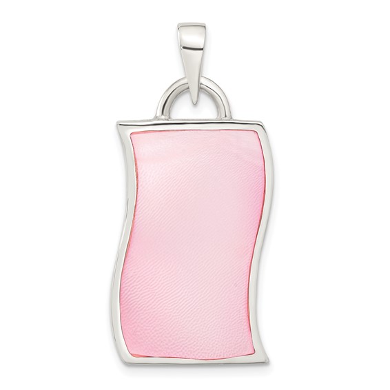 Sterling Silver Pink Mother of Pearl Pendant