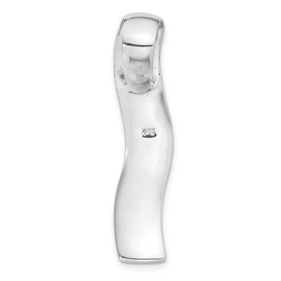 Sterling Silver Pink Mother of Pearl Wavy Pendant