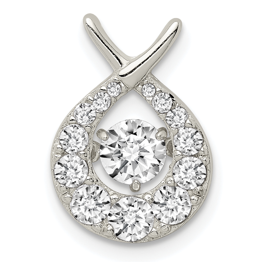 Sterling Silver Vibrant CZ Pendant (QP5277)